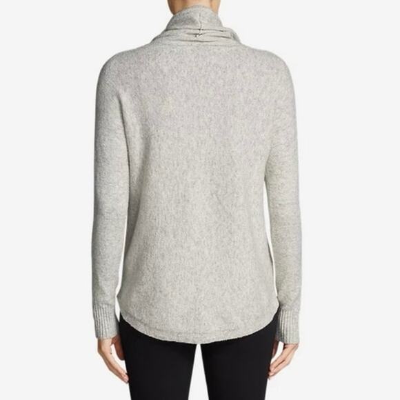 Eddie Bauer Sleepwear Soft Terry Gray Mockneck Sweater Loungewear Top Size XS - Picture 2 of 8